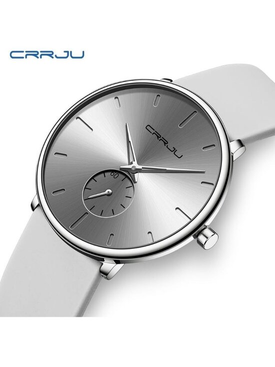 Unisex Grey Casual Stylish Ultra Thin Silicone Band Waterproof Wrist Watch main image 6